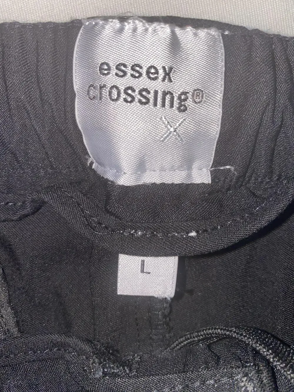 Essex Crossing Shorts Mens 31 Black Chino Elastic Waist Stretch Casual